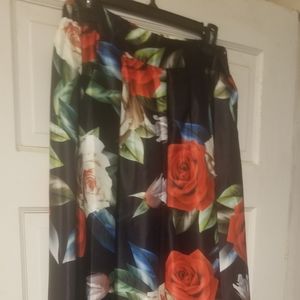 Floral maxi skirt